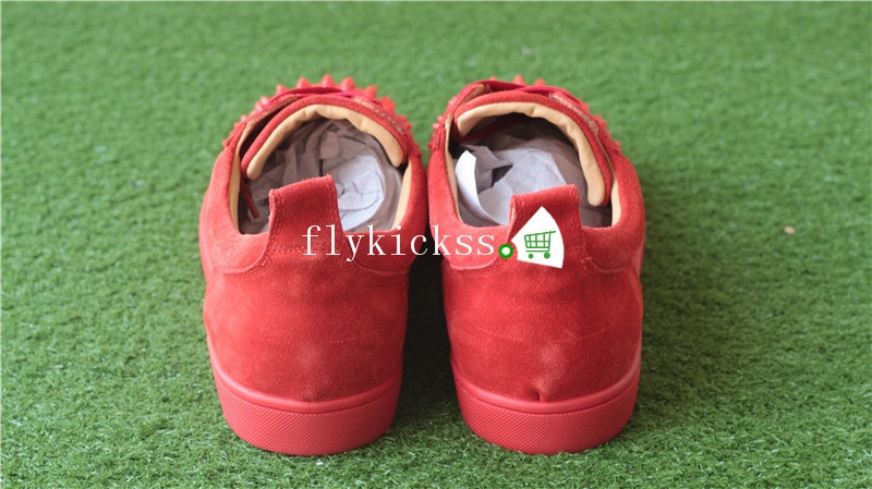 Super High End Christian Louboutin Flat Sneaker Low Top Red With Receipt